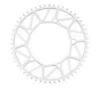 TANGSIYANG Monocorona MTB Guarnitura Corona 130 BCD Hollow 46/48/50/52/54T/56T/58T Single Speed Track Bike Wide Stretto Chainwhee Round 130bcd(56t,Sliver)