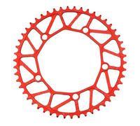 TANGSIYANG Monocorona MTB Guarnitura Corona 130 BCD Hollow 46/48/50/52/54T/56T/58T Single Speed Track Bike Wide Stretto Chainwhee Round 130bcd(46t,Red)