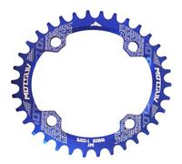 TANGSIYANG Monocorona MTB Manovella della Bicicletta 104BCD 32T/34T/36T/38T Ovale Corona Stretto Largo MTB della Bici Ruota di Catena Cerchio Guarnitura Piastra Parti di Biciclette(Blue Oval 32T)