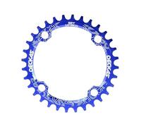 TANGSIYANG Monocorona MTB MTB. CrankSet 32T 34 Denti 3 6t 38 T 104 BCD Corona Rotonda Bici Piatto Bicicletta Ciclismo Corona(32T,Blue)