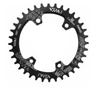 TANGSIYANG Monocorona MTB Rotondo Ovale 96BCD Corona MTB Mountain BCD 96 Bici 30T 32T 34T 36T 38T Guarnitura Piastra Dente Parti(Black 30T Round)