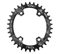 TANGSIYANG Monocorona MTB Rotondo Ovale 96BCD Corona MTB Mountain BCD 96 Bici 30T 32T 34T 36T 38T Guarnitura Piastra Dente Parti(Black 36T Oval)