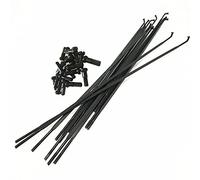 TANGSIYANG Raggi Bicicletta 12 Pz/Lotto Ruote in Fibra di Carbonio in Anteriori e Posteriori Bici Spoke Road Bike Black(218mm)