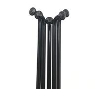TANGSIYANG Raggi Bicicletta 16 Pezzi Molto 12G 2,6 mm J-Bend Corpo Rotondo Ed. Raggi di Ruota della Bici elettrica Colore Nero(184mm)