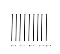 TANGSIYANG Raggi Bicicletta 5 Pezzi 15 Diametro Calibro 1.8mm Dritto Tirare Il Mountain Bike Raggi Rotondi Colore Nero Dritto(Length 283mm)