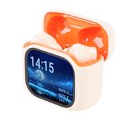 Tangxi Auricolari per Traduzione AI in Tempo Reale, Traduttore di Accenti 140 Lingue con Custodia di Ricarica Touchscreen a Colori Bluetooth 5.4 ANC Cancellazione del Rumore, per (Beige)