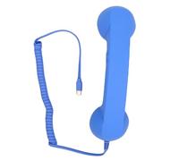 Tangxi Cornetta Telefonica retrò, Cornetta Telefonica Cablata con Ricevitore Portatile, Altoparlante HiFi e Microfono, Ricevitore Ergonomico per Cellulare di Tipo C per Chiamate in (BLUE)