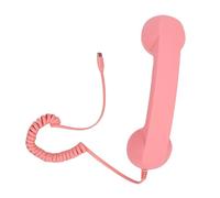 Tangxi Cornetta Telefonica retrò, Cornetta Telefonica Cablata con Ricevitore Portatile, Altoparlante HiFi e Microfono, Ricevitore Ergonomico per Cellulare di Tipo C per Chiamate in (PINK)