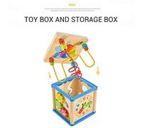 Tangxi di attività per Bambini, Educativo Precoce, Labirinto di Perline di Legno, Selezionatore di Forme, Controllo Manuale Fine + Tracciamento Visivo, Legno Multicolore, 16 * 16 * 30 Cm, Ideale