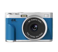Tangxi Fotocamera Digitale, 4K UHD 48MP Sensore CMOS 16x Zoom Digitale Focus Automatico Anti -Shake Fotocamera Portatile Compatta, per la Registrazione Video di Fotografia di Viaggio (Blue)