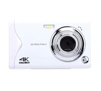 Tangxi Fotocamera Digitale per Studenti Adolescenti, 48MP 1080P HD Zoom 16X Messa a Fuoco Automatica Stabilizzatore D'Immagine Flash Schermo TFT da 3 Pollici per Fotografia di Vlogging (WHITE)