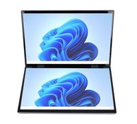 Tangxi Laptop Doppio Schermo da 2,2K FHD da 14 con Touchscreen, Netbook con 16G 32G DDR4 1TB Nvme M.2 SSD, Piccolo Laptop Celeron N95 Corpo Ribaltabile a 360°, (Spina