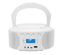 Tangxi Lettore CD Portatile, Radio Bluetooth MP3 USB AUX FM con Caricamento Dall'alto con Uscita per Cuffie e modalità EQ, per Uso Domestico All'aperto (Spina europea)