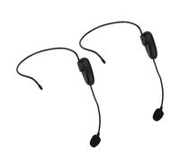 Tangxi Microfono con Cuffia Wireless 2.4G, Microfono Portatile Indossato con Testa UHF con Spina da 3,5 Mm 6,35 Mm, per Guida Turistica Didattica di Fitness Amplificatore Vocale (1 per 2)