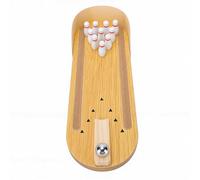 Tangxi Mini Set da Gioco da Bowling da Tavolo Set da Bowling in Legno Compatto e Portatile Divertimento per la Scrivania da Ufficio Regalo per Adulti Adolescenti 30x10 Cm