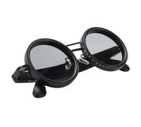 Tangxi Occhiali da Traduzione Intelligenti, Occhiali da Sole Rotondi Polarizzati con Lenti ND2 400 da 52 Mm, Microfono e Altoparlante Integrati, per Traduzioni in 100 Lingue in Tutto