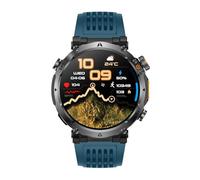 Tangxi Smart Watch da Esterno, Schermo Trasparente da 1,7 Pollici con Torcia a LED e Chiamata BT, Fitness Tracker Multifunzionale, Monitor di Salute GPS Integrato, Oltre 100 modal (BLUE)