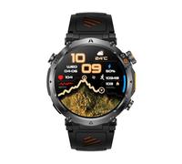 Tangxi Smart Watch da Esterno, Schermo Trasparente da 1,7 Pollici con Torcia a LED e Chiamata BT, Fitness Tracker Multifunzionale, Monitor di Salute GPS Integrato, Oltre 100 modal (BLACK)