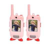 Tangxi Videoradio per Bambini, Videocitofono Portatile Ricaricabile, Giocattoli Video Radio Protettivi per Comunicazioni Bidirezionali per Giochi di Famiglia All'esterno del Campeggio, (PINK)