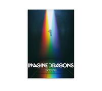 TANGYI Evolve Imagine Dragons - Poster da parete su tela, decorazione artistica da parete per stanza, stile vintage, per soggiorno, camera da letto, 50 x 75 cm, senza cornice