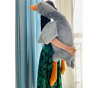 Tanha Oca Peluche - Bianco Anatra Peluche - Oca Peluche Grande - Oca Gigante Peluche - per ragazzi e ragazze di Natale di compleanno - Grigio, 130 cm