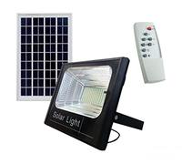 TANIASHOP Faro faretto a Led Con Pannello Solare 400W Crepuscolare Con Telecomando Funzione Timer Faro Led Da Esterno Luce Bianca 6500K Faretti Risparmio Energetico