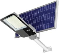 TANIASHOP Lampione Solare 1000W Lampione Stradale Faro Led con Pannello Fotovoltaico con Sensore Crepuscolare Impermeabile IP67 Luce Bianco Freddo 6500K Led Esterno con Telecomando Timer