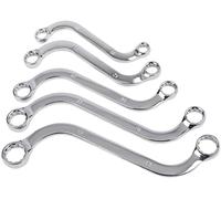 TANIASHOP Set 5 Chiavi Combinate Doppia Testa Poligonali Tipo S fisse ad anello poligonali 10 a 19mm Set di chiavi metriche