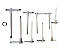 TANIASHOP Set di chiavi esagonali a T con aggancio multiplo ed asta scorrevole 9 pezzi 2,5-10mm Cromo Vanadio