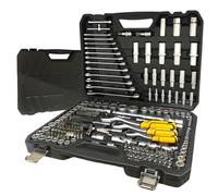 TANIASHOP Valigetta Attrezzi 219 Pezzi Chiavi a Bussola con 3 Cricchetto da 1/4" 3/8" 1/2" Cassetta Porta Attrezzi Professionali ideale per Manutenzione Meccanica, Lavori in officina e fai da te