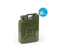 TANICA 10 LITRI IN METALLO MILITARE PER TRASPORTO CARBURANTE BENZINA OMOLOGATA