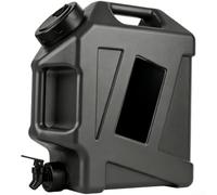Tanica Acqua 12L con Rubinetto per Campeggio HDPE | Plastica HDPE per sicura, grado , BPA, conserva acqua potabile, uso quotidiano(Black 12L)