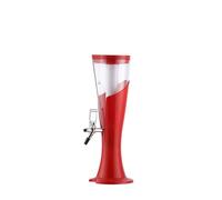 tanica acqua Beer Tower Dispenser for bevande da 1,5 litri con rubinetto e tubo del ghiaccio Dispenser for bevande for bar for feste Pub Ristoranti erogatore(Rot,3L)