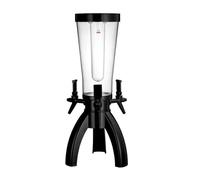 tanica acqua Beer Tower Dispenser for bevande da 3 l/100 oz con tubo for il ghiaccio e dispenser for bevande di liquore da tavolo a tre rubinetti for feste erogatore(Svart,With light)