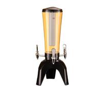 tanica acqua Beer Tower Dispenser for bevande da 3 l/100 oz con tubo for il ghiaccio e dispenser for bevande di liquore da tavolo a tre rubinetti for feste erogatore(Svart)