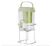 tanica acqua Brocca for l'acqua da frigorifero con beccuccio e infusore for frutta Dispenser for bevande fredde da 2 litri con manico for succhi di frutta, tè, limone, acqua erogatore(Groen)