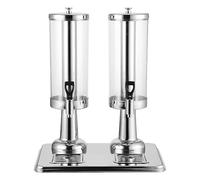 tanica acqua Dispenser for bevande commerciale con nucleo centrale di ghiaccio e vassoi antigoccia Dispenser for bevande fredde in acciaio inossidabile erogatore(Silver)