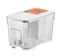 tanica acqua Distributore di acqua con rubinetto Distributore di bevande in plastica a prova di perdite con coperchio, distributori di succo ghiacciato for frigorifero for feste erogatore(Wit)