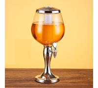 tanica acqua Distributore di birra Distributori di bevande for birra da 3 litri con tubo di ghiaccio Torre Mimosa Margarita con rubinetto for giochi, feste, bar erogatore(Silver)