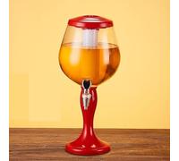 tanica acqua Distributore di birra Distributori di bevande for birra da 3 litri con tubo di ghiaccio Torre Mimosa Margarita con rubinetto for giochi, feste, bar erogatore(Rot)