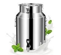 Tanica Acqua in Acciaio Inox, Contenitore Alimentare con Rubinetto per Vino