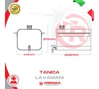 Tanica Acqua Lavamani Acciaio Inox Fiorett Trattori Camion Anche con Portasapone