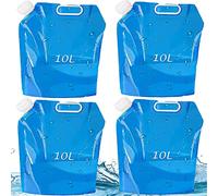 Tanica Acqua Pieghevole,4pcs 10L Contenitori Pieghevoli per Acqua,Borsa Porta Acqua Pieghevole,Tanica Acqua Campeggio,Tanica dell'Acqua Trasportabile,per Campeggio, Escursionismo,Picnic,e Grigliate