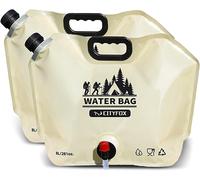 ✅TANICA ACQUA PIEGHEVOLE CON RUBINETTO 8L BORSA PORTATILE CAMPEGGIO 1-2-3 PEZZI