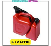 TANICA BENZINA 5 LITRI MISCELA OLIO CARBURANTE BECCUCCIO IN PLASTICA OMOLOGATA