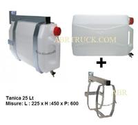 Tanica Bidone Acqua 25 Lt Supporto Zincato rubinetto Camion Trattori Autocarro