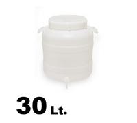 Tanica/Bidone/Fusto in plastica a bocca larga con predisposizione rubinetto + ru