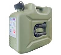Tanica carburante 10 litri in platica verde con beccuccio travasatore - Hunersdo