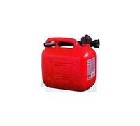 Tanica in PVC per Carburanti da 10L con fondo rinforzato e striscia trasparente graduata per vedere il livello. Omologata U.N. Colore rosso