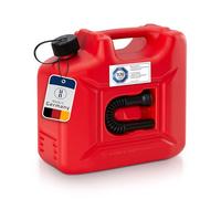 Hünersdorff Tanica Carburante Profi (Un) da 10 Litri Colore Rosso, omologazione Un, HDPE, Accessori Neri
